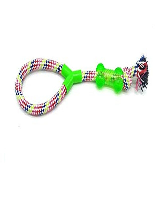 Pet Believe Non-Toxic Puppy Cats Chew Toy with A Tug- Knotted Cotton Chew Rope Toy-17 Inches (Blue) - Image 1